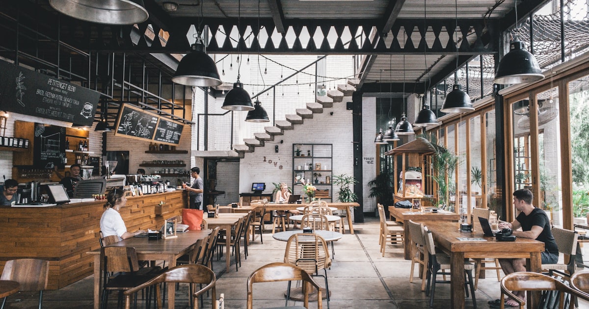 Modern architectural building with contemporary design in tropical setting